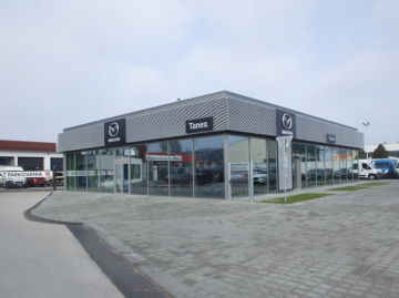nový showroom Mazda Tanex v Trnave,  hneď vedľa showroomu Tanex Fiat, Nitrianska 25
